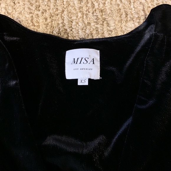 MISA Los Angeles velvet black bodysuit xs - Picture 2 of 3